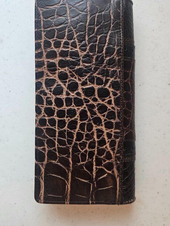 Brahmin NWOT Wallet Dark Espresso & Chocolate Fold Over Wallet - Picture 5 of 5